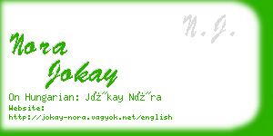 nora jokay business card